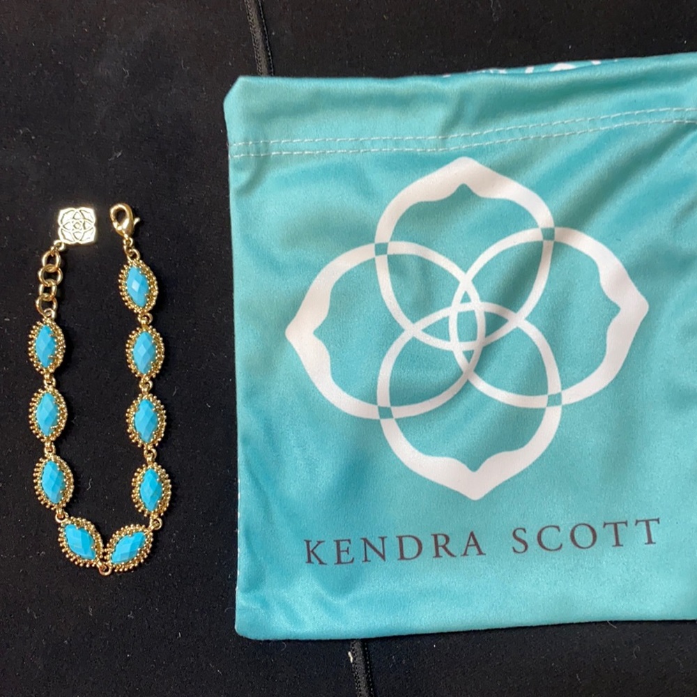 Kendra Scott turquoise and gold bracelet